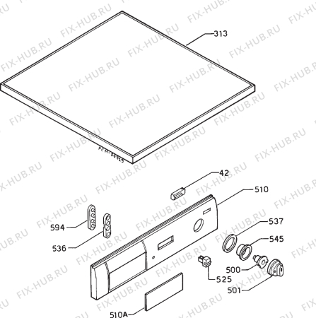 Взрыв-схема стиральной машины Zanussi TD530 - Схема узла Command panel 037